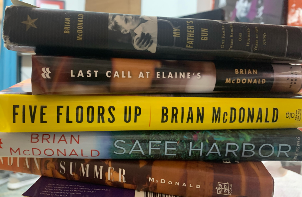 Stack of books written by Author Brian McDonald